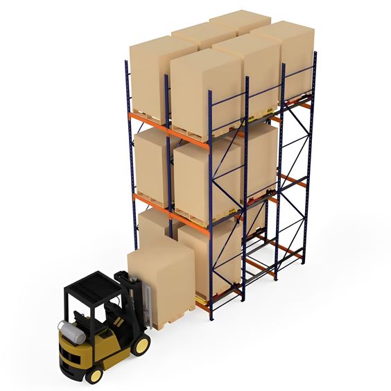 PUSH BACK RACKING SYSTEM UNTUK WAREHOUSE INDUSTRI