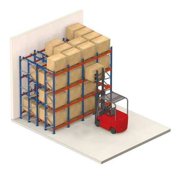 PUSH BACK RACKING SYSTEM UNTUK WAREHOUSE INDUSTRI