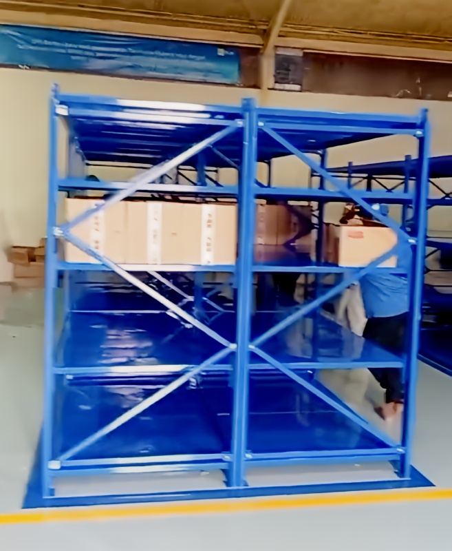 RAK BESI SUSUN GUDANG PABRIK MEDIUM DUTY ZA-500, UKURAN 150x100x200 CM, WARNA FULL BIRU (Projec PLN) | RAJA RAK INDONESIA | Rakgudangheavyduty.com