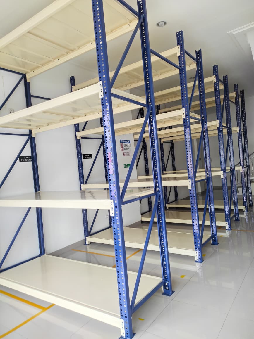 Rak Besi Gudang Pabrik Heavy Duty Kapasitas 1 Ton/Level Ukuran 230x90x350 cm di PIK (Pantai Indah Kapuk) - Jakarta Utara oleh Tim RAJA RAK GUDANG | Rakgudangheavyduty.com, Rakbesigudang,id & Rajarakbesi.id