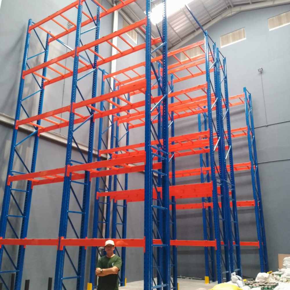 RAK GUDANG HEAVY DUTY SUPER BERAT KAPASITAS 4 TON PER LEVEL